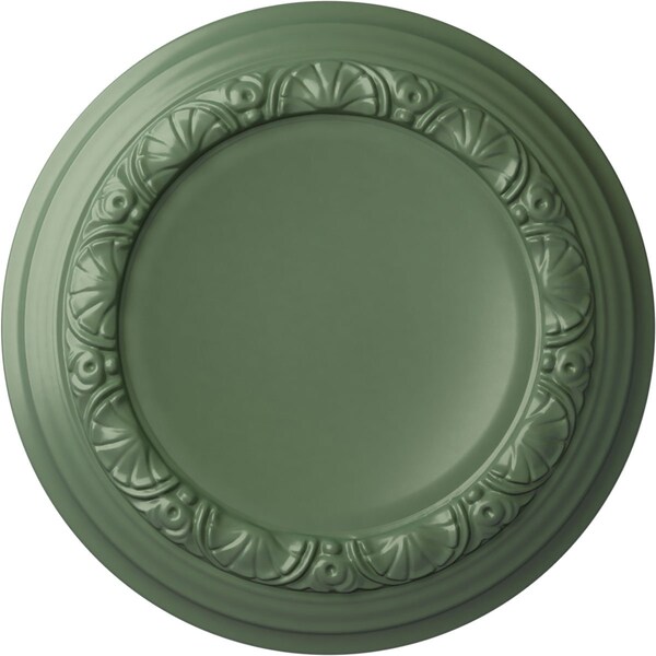 Ekena Millwork Carlsbad Ceiling Medallion (Fits Canopies up to 7 7/8"), 12 1/2"OD x 1 1/2"P, Athenian Green CM12CAAGF - main